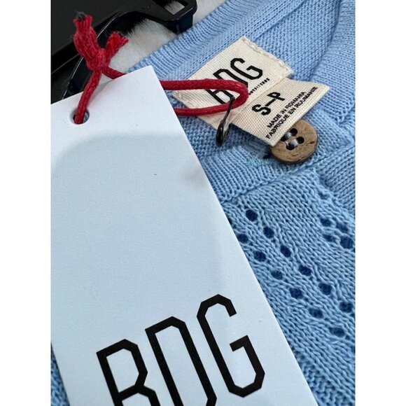 NWT BDG Size S-P Sky Pointelle Cardigan & Cami Twin Set Blue MSRP$59 - Picture 3 of 11